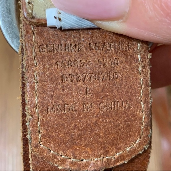 Fossil Leather Braided Metallic Gold Belt - Picture 4 of 6